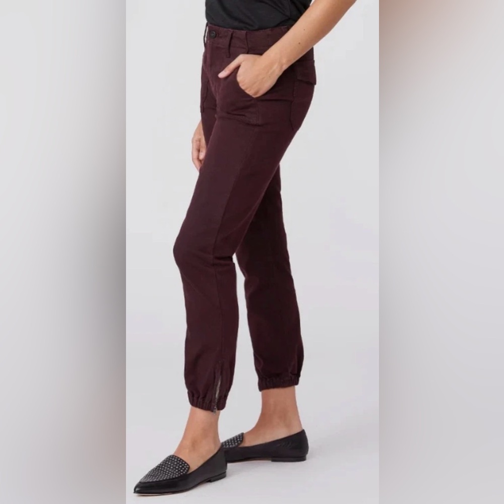 PAIGE Mayslie Women's Black Cherry  Joggers
Waist-15”
Inseam- 26.5”